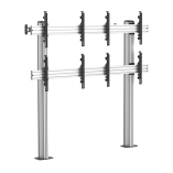 Four Screen Video Wall Bolt-Down Stand