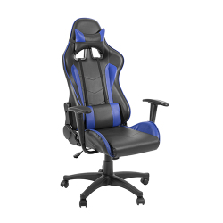 Leather Gaming Chair with Headrest and Lumbar Support 