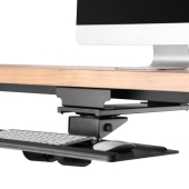 Under-Desk Keyboard Tray/CPU Mount Track Spacer for Sit-Stand Desk (3.2" Height)