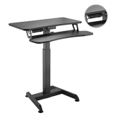 Electric Height Adjustable Workstation with Keyboard Tray
