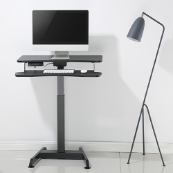 Electric Height Adjustable Workstation with Keyboard Tray