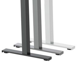 Triple Motor L-Shape Electric Sit-Stand Desk with Square Column (Reversed)