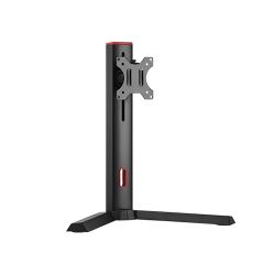 Single Screen Freestanding Pro Gaming Monitor Stand with Headphone Holder
