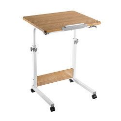 Height Adjustable Mobile Computer Table (500x600mm/19.7"x23.6")