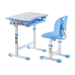 Manual-Lifiting Height Adjustable Kids Desk and Depth-Adjustable Chair Set
