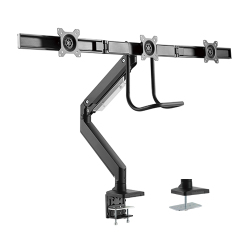Triple Monitors Aluminum Heavy-Duty Gas Spring Monitor Arm with Handle