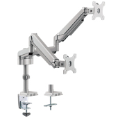 Dual Monitors Performance Gas Spring Aluminum Pole Mounted Monitor Arm