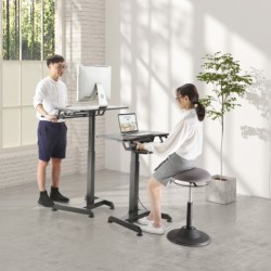 Manual Height Adjustable Workstation with Keyboard Tray