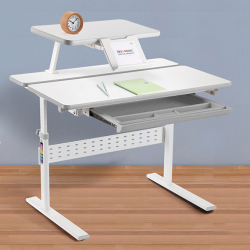 Height Adjustable Children Desk with Bookshelf (800x660mm/31.5"x26")