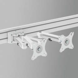 Dual Screens Aluminum Monitor Arm for Slat Wall