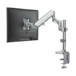 Single Monitor Pole-Mounted Epic Gas Spring Aluminum Monitor Arm with USB