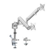 Dual Monitors Pole-Mounted Epic Gas Spring Aluminum Monitor Arm with USB