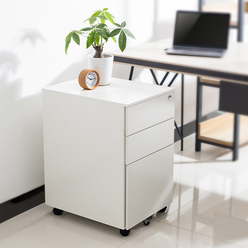3 Drawer Wheeled Mobile File Cabinet, White Desk With File Cabinet Drawers In Philippines