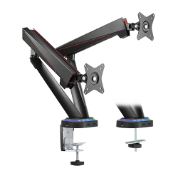 Dual Monitors Spring-Assisted Pro Gaming Monitor Arm with USB