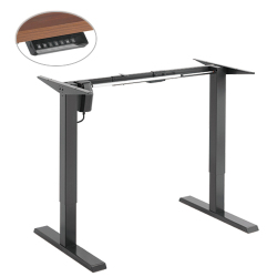 Compact 2-Stage Single Motor Electric Sit-Stand Desk Frame with Square Column (Reversed)