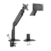 Single Monitor Select Spring Assisted Aluminum Monitor Arm with USB