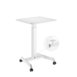 Height Adjustable Mobile Workstation with Foot Pedal