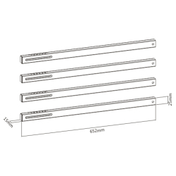 Extension Rails for 60"-65" Displays