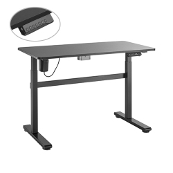 Complete Single Motor Sit-Stand Desk with Desktop(46.5"x22.8" )