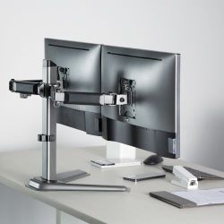 Deluxe Dual-Monitor Articulating Monitor Stand