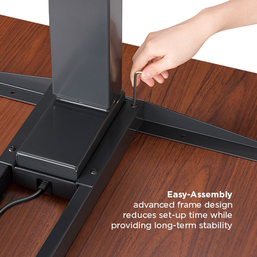 High-Speed Electric Dual Motor Sit-Stand Desk (Reversed, Rectangular Column) M06-23R-H Fast and Stable from china(chinese)