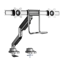Economy Heavy-Duty Dual-Monitor Gas Spring Monitor Arm with Handle