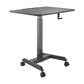 Manual Height Adjustable Workstation with Casters