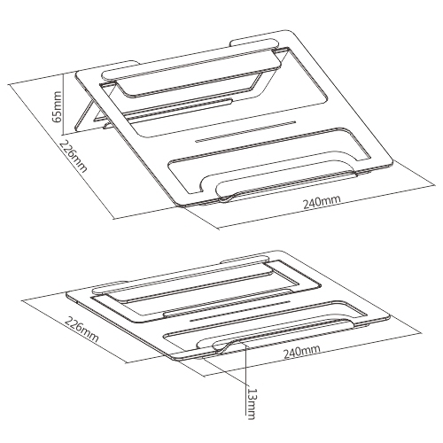 Foldable Laptop Risers LPS03-7S For Most 11”-17” laptops, tablets, and eReaders. from china(chinese)