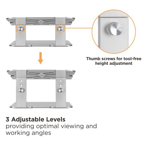 3-Level Laptop Stand LPS04-6N For Most 11”-17” laptops, tablets, and eReaders from china(chinese)