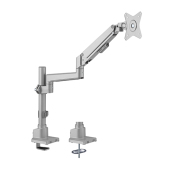 Single Monitor Pole-Mounted Thin Gas Spring Monitor Arm