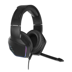 Elementary Gaming Headset with Sliding Headband, Streamlined Mic & RGB Lighting