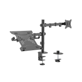 Steel Monitor Arm with Laptop Tray