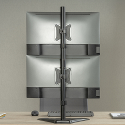 Vertical Dual-Monitor Steel Articulating Monitor Stand
