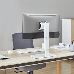 Free-Standing Vertical Lift Steel Monitor Stand