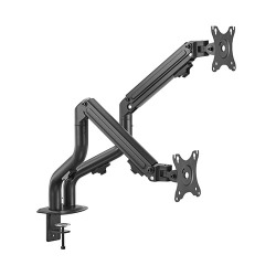 Dual Monitor Pipe-Shaped Counterbalance Spring-Assisted Monitor Arm