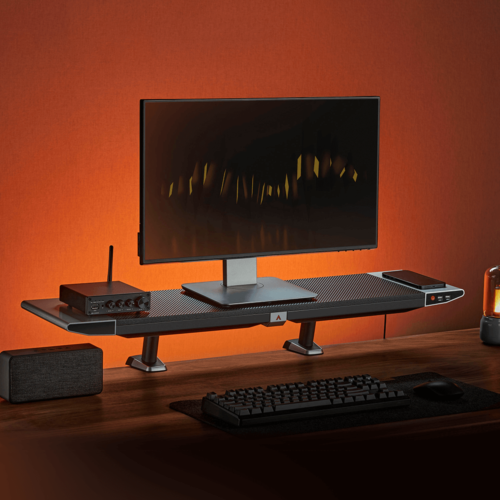 Hyper Gaming Clamp Mount Monitor Risers with Wireless Charging Pad