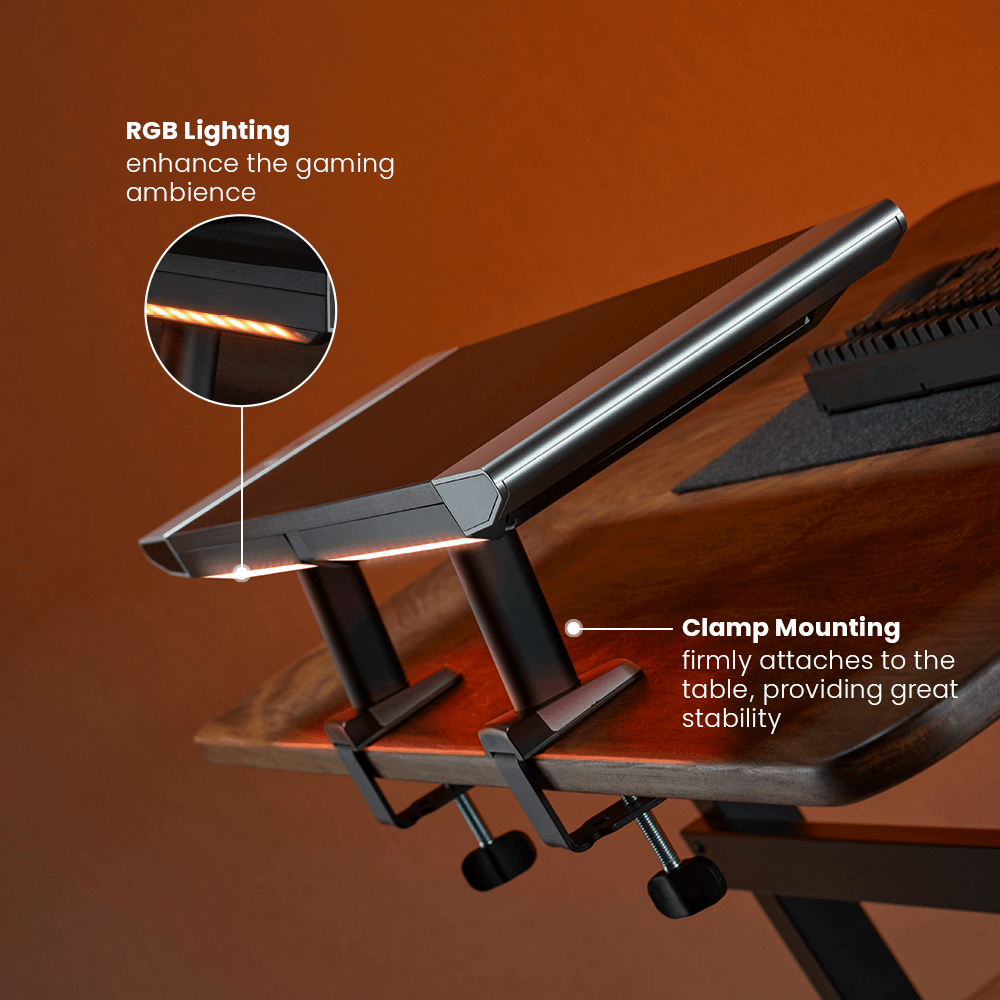 Hyper Gaming Clamp Mount Monitor Risers with Wireless Charging Pad ...