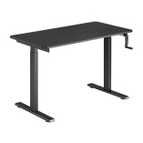 Economical Manual Sit-Stand Desk with 2-Piece Partitioned Table Top (1200×600mm)