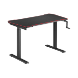  Economical Manual Sit-Stand Desk with Desk Mat & 2-Piece Partitioned Table Top (1200×600mm)