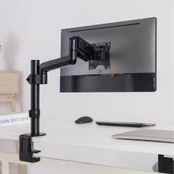  Single Monitor Pole-Mounted Spring-Assisted Monitor Arm
