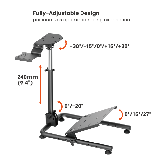 Folding Racing Simulator Wheel Stand with Gear Shifter LRS11-BS02  Enjoy Lifelike "Auto Racing" at home. from china(chinese)