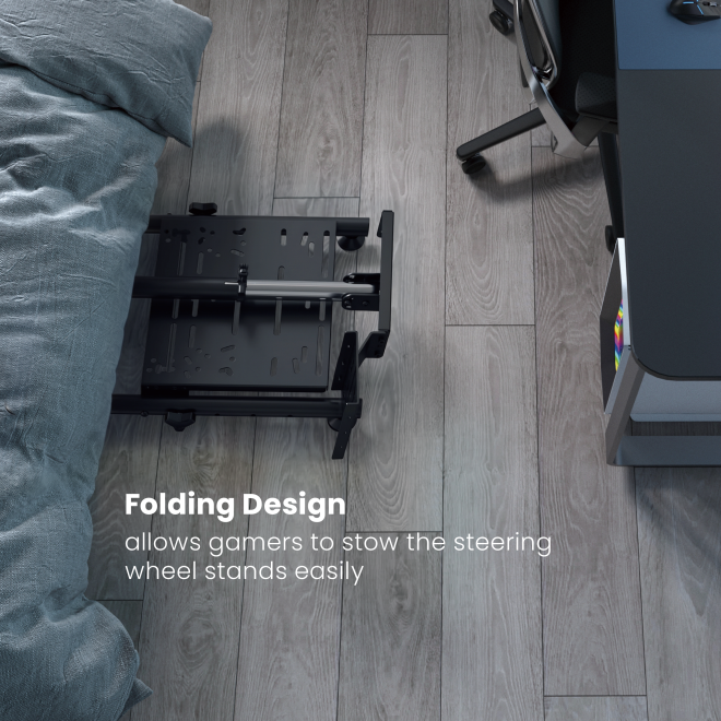 Folding Racing Simulator Wheel Stand with Gear Shifter LRS11-BS02  Enjoy Lifelike "Auto Racing" at home. from china(chinese)