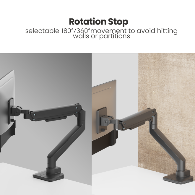 Fabulous Desk-Mounted Heavy-Duty Gas Spring Monitor Arm LDT69-C012 Supports monitors up to 49’’ or weights ups to 20kg (44lbs) from china(chinese)
