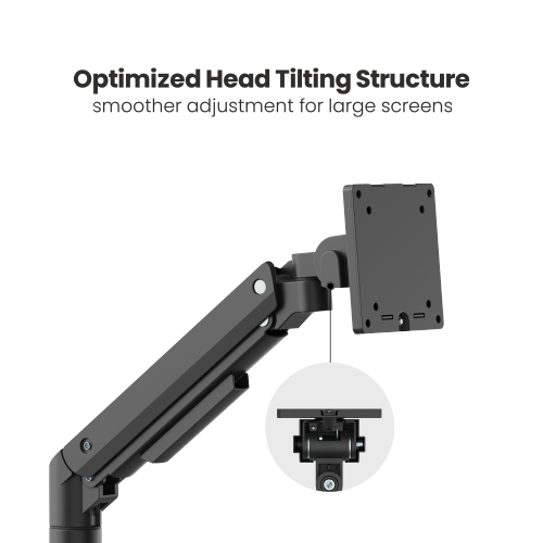 Fabulous Pole-Mounted Gas Spring Dual Monitor Arm LDT69-C024P2 Supports monitors up to 20kg (44lbs) from china(chinese)