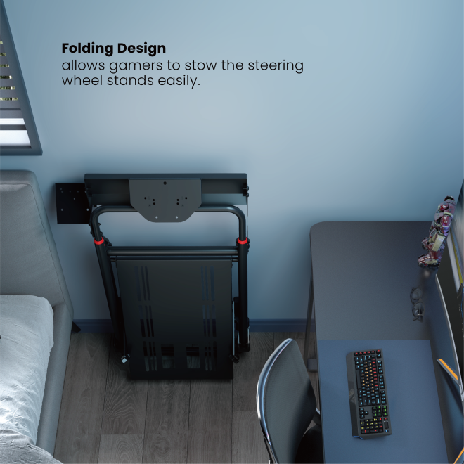 Folding Racing Simulator Wheel Stand with Gear Shifter LRS10-KP01  from china(chinese)