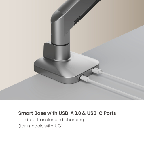 Premium Heavy-Duty Mechanical Spring Single Monitor Arm with USB-A/USB-C Ports LDT107-C012UC Seamless adjustments, exceptional performance. from china(chinese)