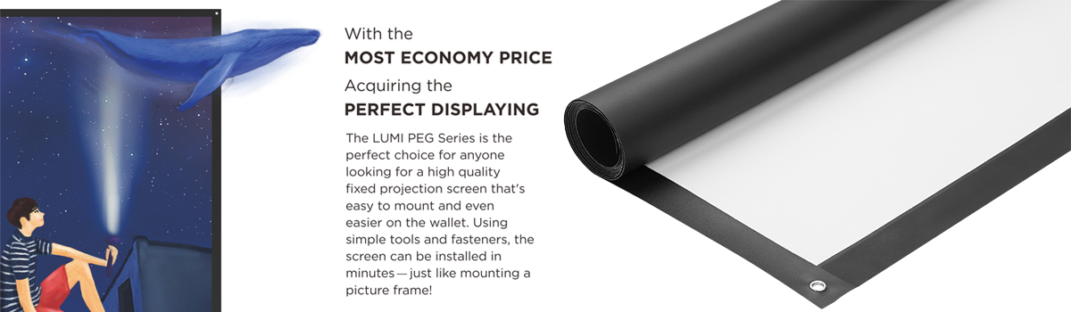 Economy Fixed Frame Projection Screen PEG Series