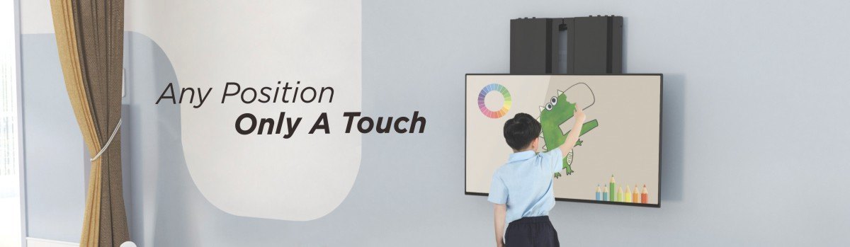 Height-Adjustable Wall Mounts for Interactive Displays HAW400 Series