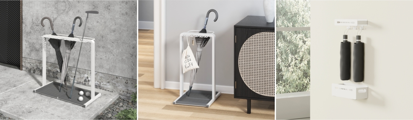 Compact Umbrella Stands & Umbrella Wall Holder UBB Series