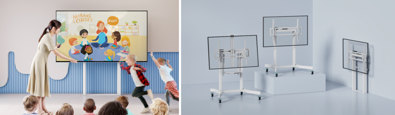 電動式大型テレビカート/スタンド TTL14-68 Series